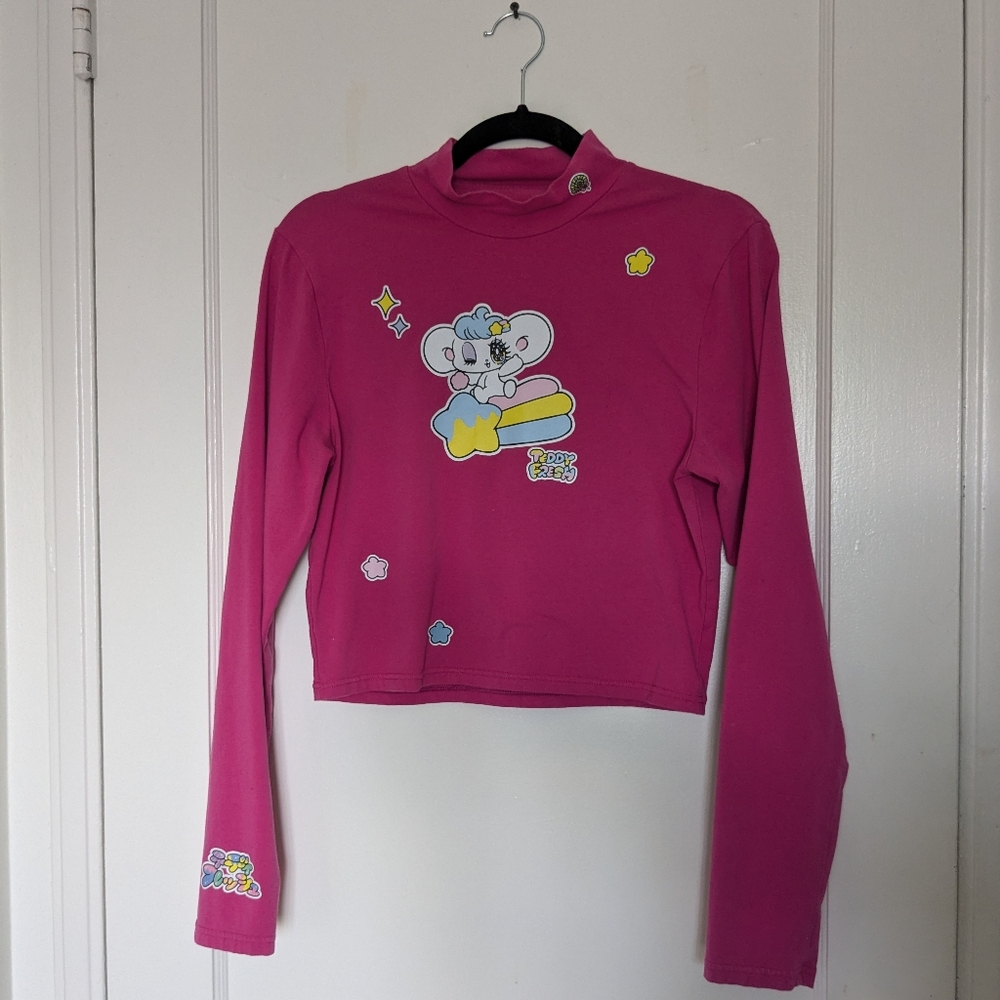 Teddy Fresh x YURIE SEKIYA Cropped Mock neck in rose L